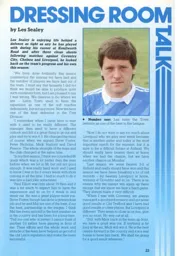 Dressing Room Talk With Les Sealey 1987