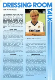Dressing Room Talk With David Preece 1987
