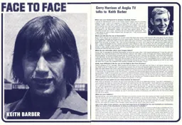 Keith Barber Face to Face Programme Article 1974
