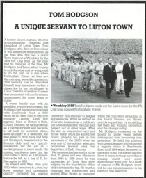 Tom Hodgson Tribute 1989