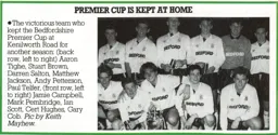 Beds Premier Cup Win 1990