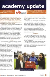 Academy update with Zane Banton 2013/2014 Programme Article