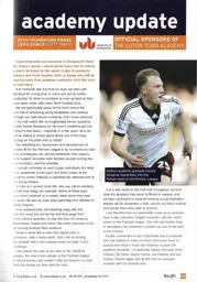 Academy update with Cauley Woodrow 2013/14 Programme article