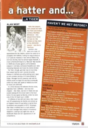 Alan West played for Luton and Hyde 2013/14 Programme Article