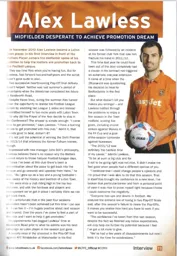 Alex Lawless interview 2013/14 Programme Article
