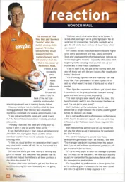 Alex Wall interview 2013/2014 Programme Article
