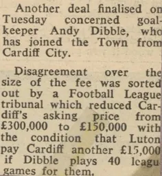 Andy Dibble Joins July 1984