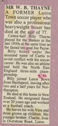 Billy Thayne Death Report 1984