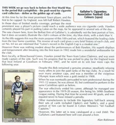 Bob Hawkes cigarette card - 98:99 programme feature