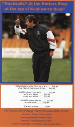 Buy your David Pleat tracksuits - 94-95 programme feature