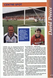 Centre spot with David Preece - 94/95 programme feature