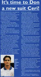 Ceri Hughes unfortunately moves on to Wimbledon - 97:98 programme feature