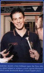 Chris Wilmott meets the press after his debut - 98:99 programme feature