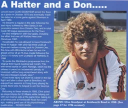 Clive Goodyear, A Hatter and a Don - 96-97 programme feature