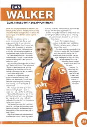 Dan Walker tinged with dissapointment 2012:13 Programme Article