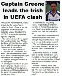 David Greene captains Ireland U21 - 94:95 programme feature