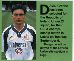 David Greene selected for Ireland Under 21 - 94:95 programme feature