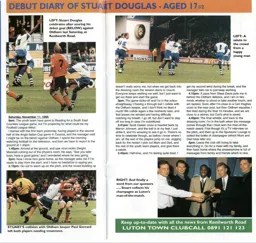 Debut Diary for Stuart Douglas after making his debut - 95-96 programme feature