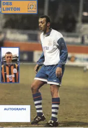 Des Linton poster - 96-97 programme feature