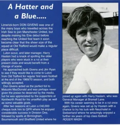 Don Givens, A Hatter and a Blue - 95-96 programme feature