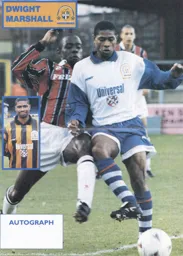 Dwight Marshall poster - 96-97 programme feature
