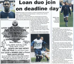 Gavin McGowan and Andy Kiwomya in on loan on deadline day - 96-97 programme feature