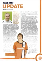 Jake Woolley Academy Update 2012:13 Programme Article