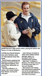 John Hartson chatting to a young fan - 94:95 programme feature