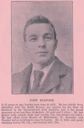 John Eckford Luton News Football Handbook Entry