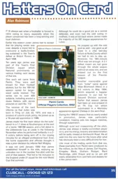 Julian James card - 99:00 programme feature