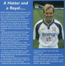 Kerry Dixon, A Hatter and a Royal - 95-96 programme feature