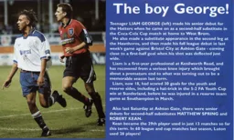 Liam George makes his senior debut - 97:98 programme feature