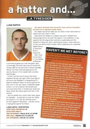 Liam Hatch played for both Luton and Gateshead 2013/14 Programme Article 