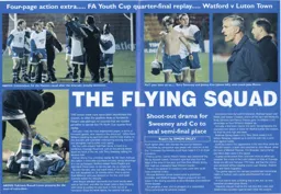 Luton Youth including Jimmy Cox, Gary Doherty and Andre Scarlett book their semi final - 96-97 programme feature