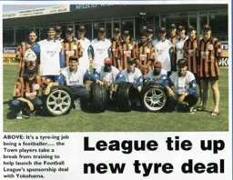 Luton tie up a new tyre deal! - 95-96 programme feature