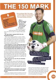 Mark Tyler reaches 150 appearances 2012:13 Programme Article