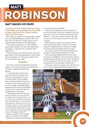 Matt Robinson interview 2012:13 Programme Article