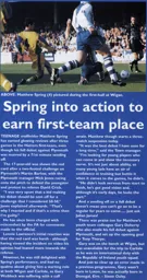 Matthew Spring breaks into the first team squad - 97:98 programme feature