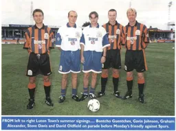 New summer signings; Bontcho Guentchev, Gavin Johnson, Graham Alexander, Steve Davis and David Oldfield - 95:96 programme feature