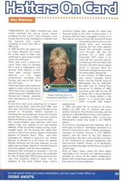 Paul Futcher card - 99:00 programme feature