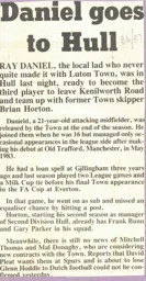 Ray Daniel Leaves For Hull 1986