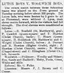 Holdstock Luton Times Article 19th April 1895