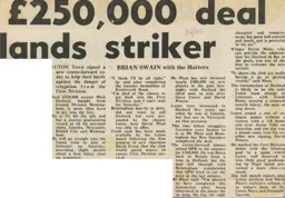Mick Harford Signing Article 1984