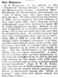 Herbert Holdstock Bedfordshire Times 9th May 1930