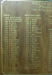 David Lomax Roll Of Honour Board Armour Museum Bloemfontein (Thanks to eggsa.org)