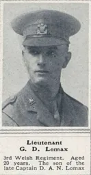 David's Son Gerald Lomax, The Sphere 19th June 1916. Gerald Died at Ypres.