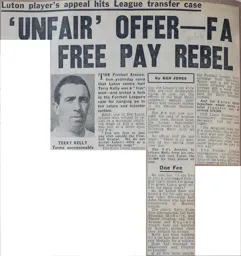 Terry Kelly Contract Release 1963/64