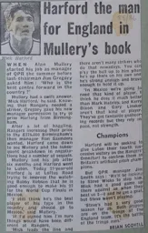 Harford For England Feb 1986