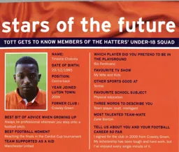 Stars of the future with Tinashe Chabata 2013/14 Programme Article 