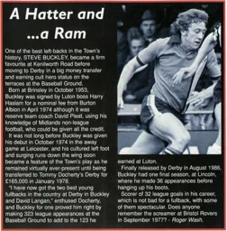 Steve Buckley, A Hatter and a Ram - 95-96 programme feature